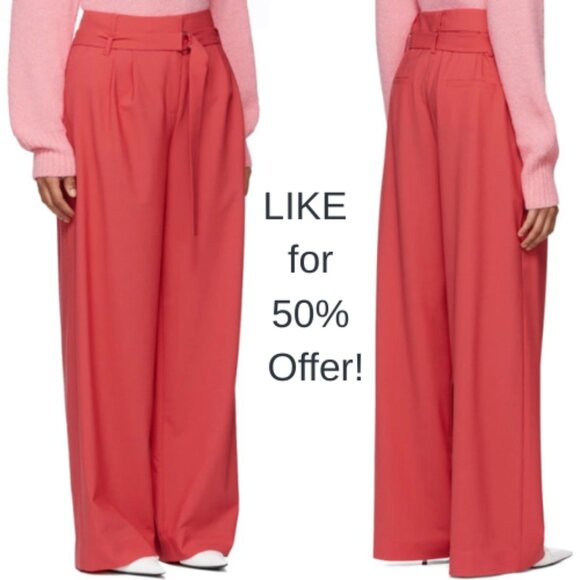 Tibi Red Suit Tailored Trousers Women's Size 8